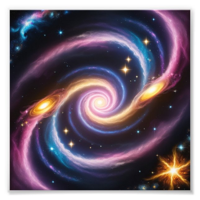 Foto von Sternen und Galaxien verschiedener Farben (Vorne)