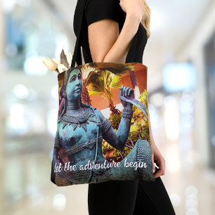Foto von Türkiser Kriegerstatue - Lass das Abenteu Tasche