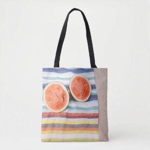Foto von Wassermelonenscheiben in Scheiben Tasche