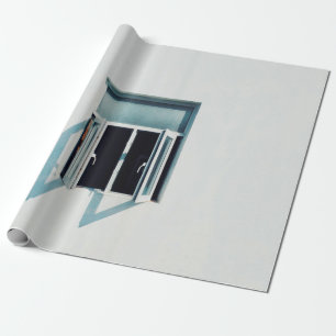 FOTO VON WEISSEN GLASFELDERN FENSTER GESCHENKPAPIER