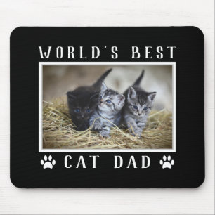 Foto von Weltbestem Katzenvater mit Pfotenabdrücke Mousepad