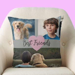 Foto-Vorlage beste Freunde Haustiere Kissen