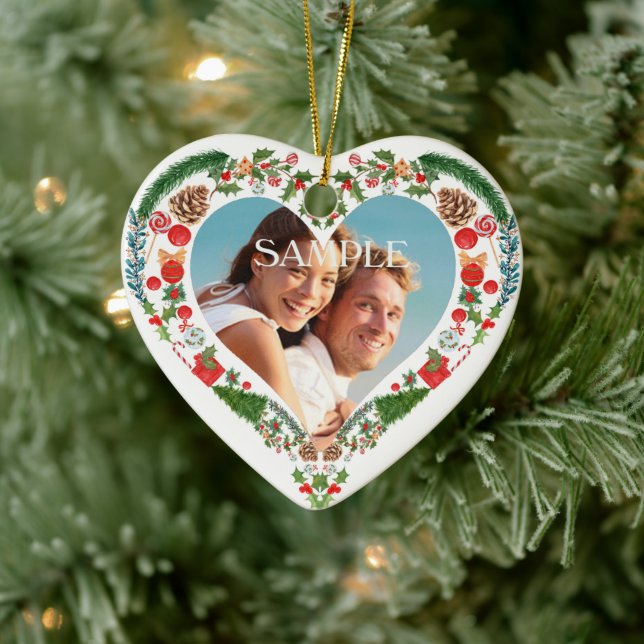 Foto-Vorlage für den Herzaufenthalt Keramik Ornament (Baum)