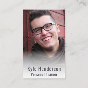 Foto-Vorlage für die Fitness des Personal Trainers Visitenkarte