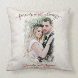 Foto-Vorlage für immer und immer Hochzeit Kissen