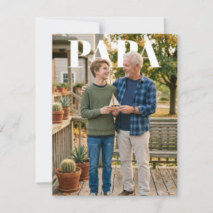 Foto Vorne 'Papa' Vatertag Karte