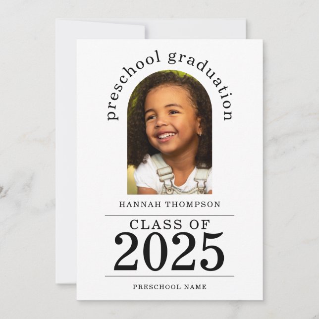 Foto-Vorschulabschluss 2025 Ankündigung (Vorderseite)