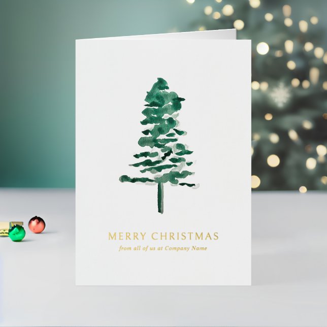 Foto Wasserfarbe Pine Tree Weihnachten (Feiertag In Situ 2)