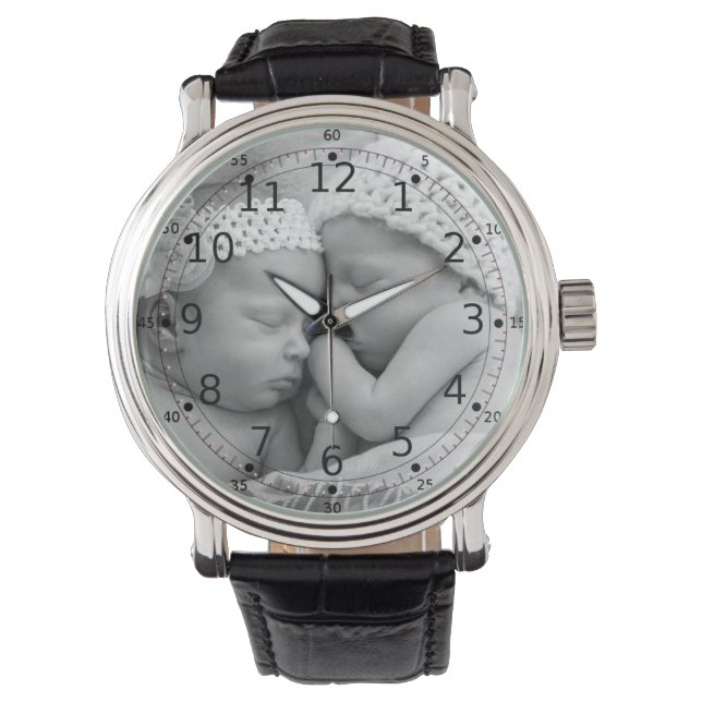 Foto Watch, Personalisierte Vater Geschenke, Foto Armbanduhr (Vorderseite)
