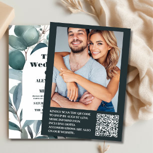 Foto Watercolor Greenery Eucalyptus Wedding Einladung