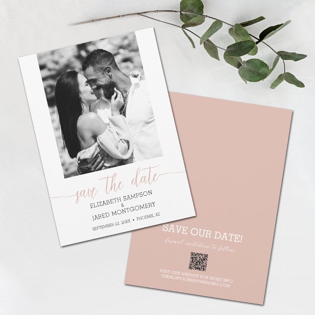 Foto Wedding Dusty Pink Save The Date (Von Creator hochgeladen)