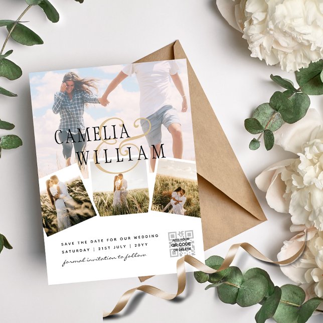 Foto Wedding Einladung Classic White Modern (Von Creator hochgeladen)