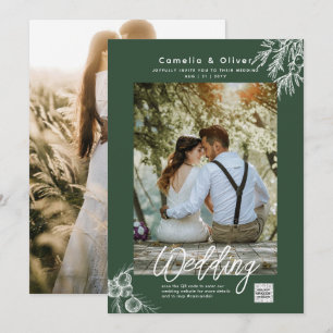 Foto Wedding Einladung JUNIPER GREEN Moderne