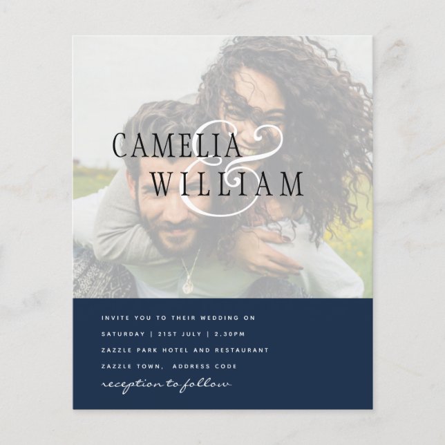 FOTO Wedding Einladung Verlobung Save the Date Flyer (Vorne)