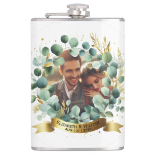 FOTO Wedding Gift Neuvermählte Jubiläumspaare Flachmann