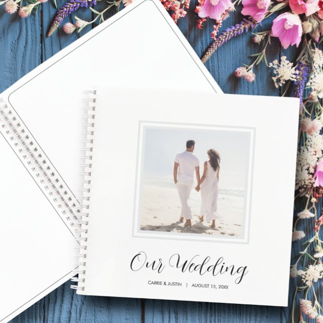 Foto Wedding Guest Book Notizbuch (Choose SOFT or HARD cover and the inside page style.)