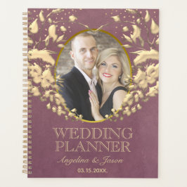 Foto Wedding Luxury Lila und goldenes Herz Planer