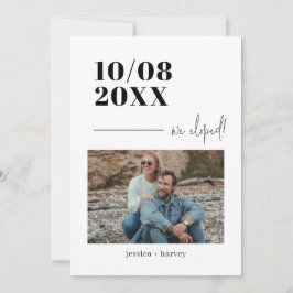 Foto Wedding Minimalistisch Elopement Ankündigung