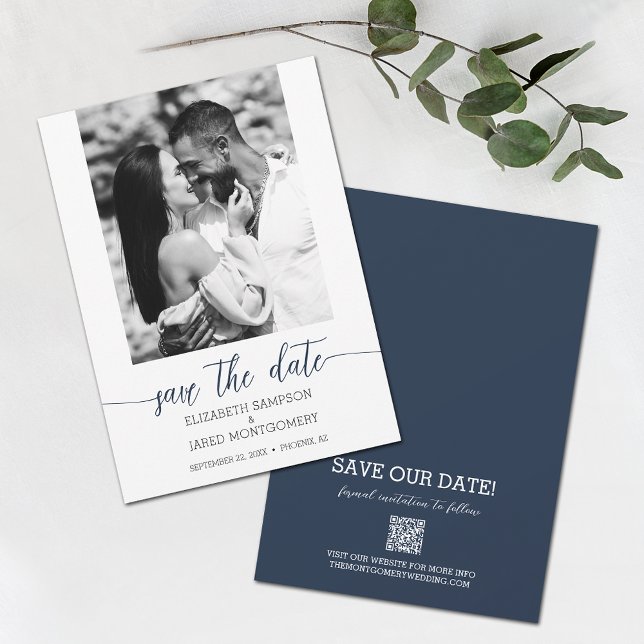 Foto Wedding Navy Blue Save The Date (Von Creator hochgeladen)