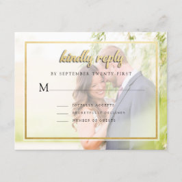 Foto Wedding RSVP Einladung