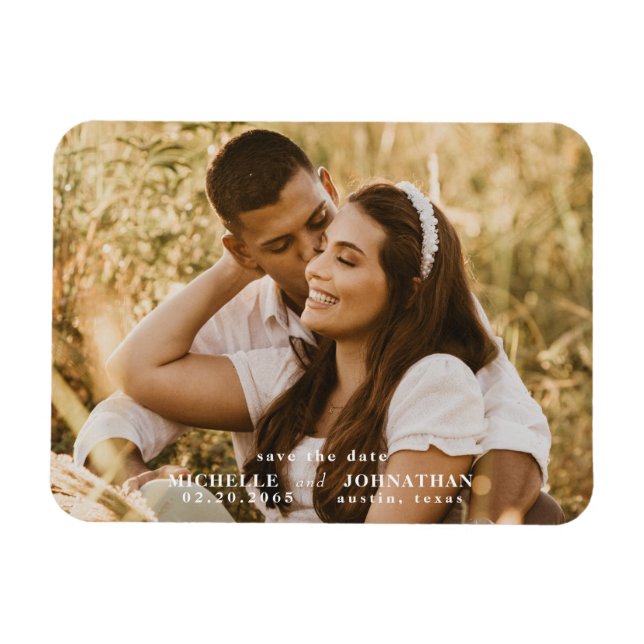 Foto Wedding Save the Date Magnet (Horizontal)