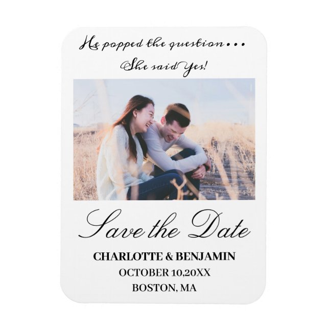 Foto Wedding Save the Date Magnet (Vertikal)