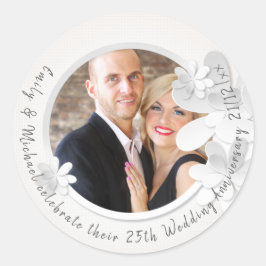FOTO Wedding Stickers - Weiße Blume Moderne
