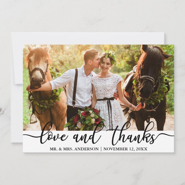 Foto Wedding Vielen Dank | Liebe und Dankkarte Dankeskarte (Vorderseite)