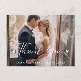 Foto Wedding Vielen Dank Postkarte