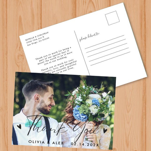 Foto Wedding Vielen Dank Postkarte (Von Creator hochgeladen)