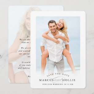 FOTO WEDING elegant minimalistisch Save the Date Einladung