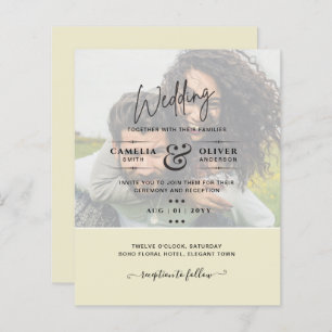 FOTO WEDING INVITATION Budget Overlay Text LeahG