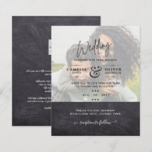 FOTO WEDING INVITATION Budget Overlay Text LeahG