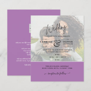 FOTO WEDING INVITATION Budget Overlay Text LeahG