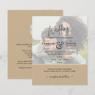 FOTO WEDING INVITATION Budget Overlay Text LeahG