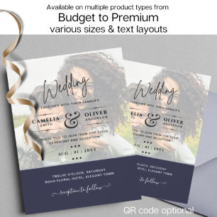 FOTO WEDING INVITATION Budget Overlay Text LeahG Flyer