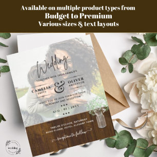 FOTO WEDING INVITATION Budget Overlay Text LeahG Flyer