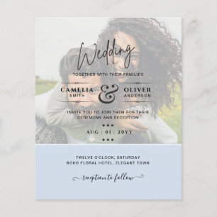 FOTO WEDING INVITATION Budget Overlay Text LeahG Flyer