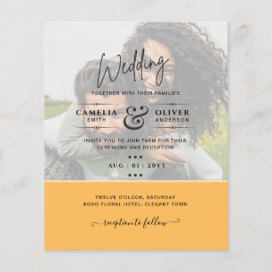 FOTO WEDING INVITATION Budget Overlay Text LeahG Flyer