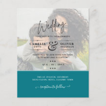 FOTO WEDING INVITATION Budget Overlay Text LeahG