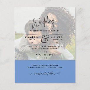 FOTO WEDING INVITATION Budget Overlay Text LeahG Flyer