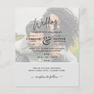 FOTO WEDING INVITATION Budget Overlay Text LeahG Flyer