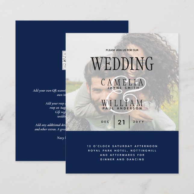FOTO WEDING INVITATION Overlay Text LeahG HAUSHALT (Vorne/Hinten)