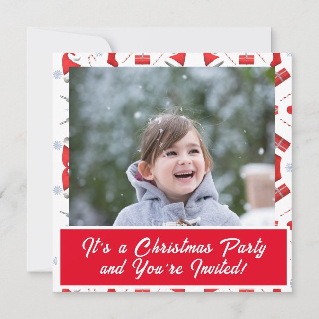 Foto Weihnachten Einladung (Vorderseite)