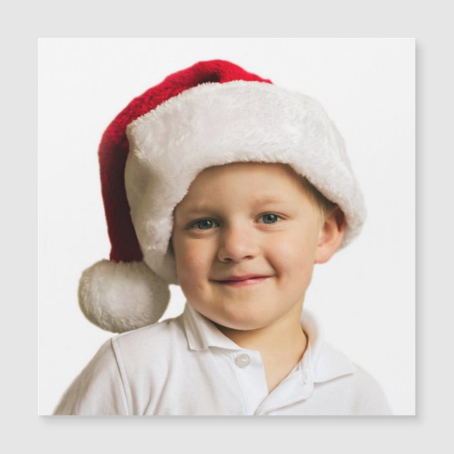 Foto Weihnachten Familie Vorlage Geschenk Magnetka (Vorderseite)
