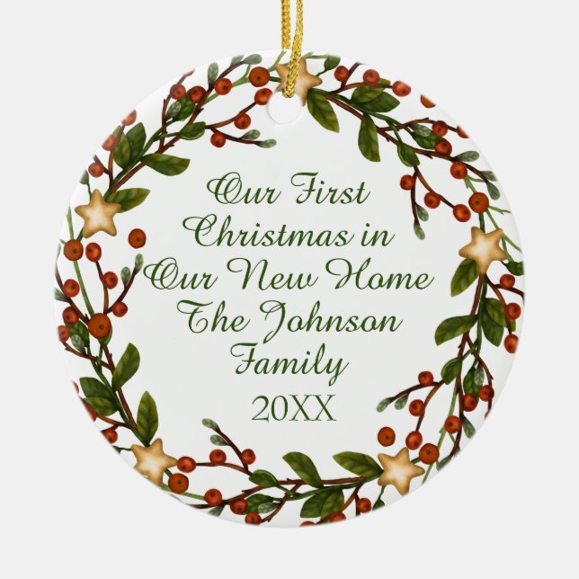 Foto Weihnachten in New Zuhause Keramik Keramik Ornament (Vorne)