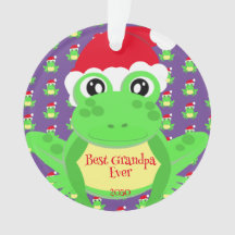 Foto Weihnachten Lila Frosch Weihnachtsmannmütze M