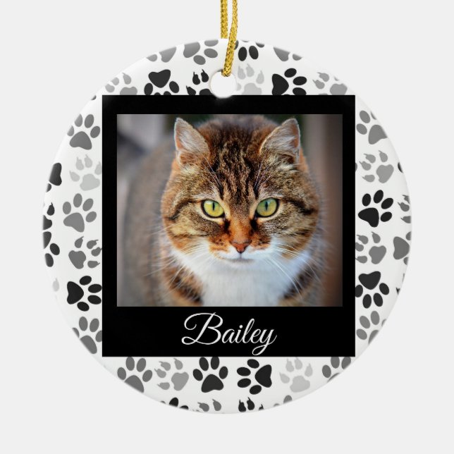 Foto Weihnachten Moderne Paare Schwarz-weiß Keramik Ornament (Vorne)