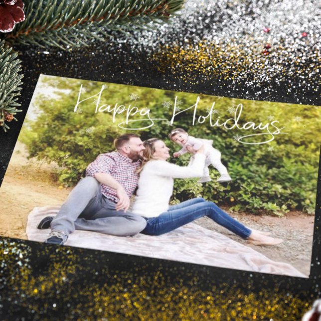 Foto Weihnachten Weihnachten glückliche Feiertage  Postkarte (Von Creator hochgeladen)