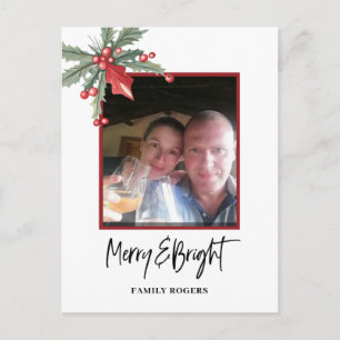 Foto-Weihnachts-Flat-Feiertagskarte Feiertagspostkarte